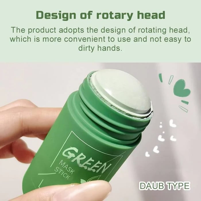 GREEN TEA CLAY STICK FACE MASK FOR ACNE, BLACK HEADS & CLEANING PORES - Image 3