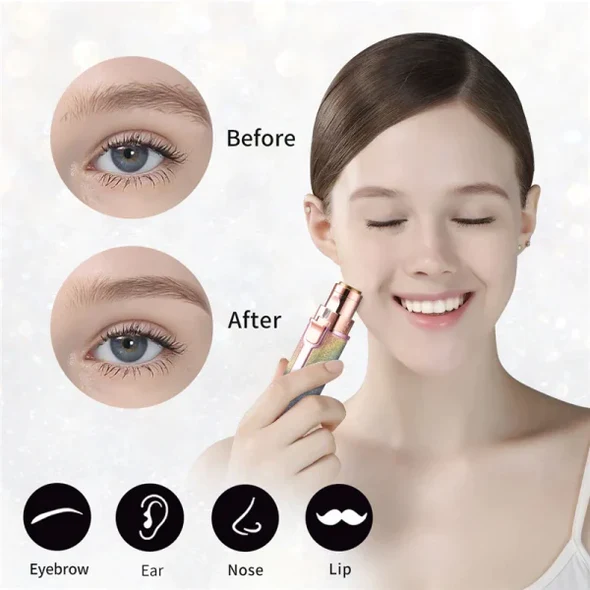 2 IN 1 ELECTRIC EYEBROW TRIMMER - Image 2