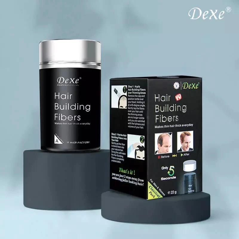 Dexe Hair Building Fibers Black 22g | For Men & Women - Image 2