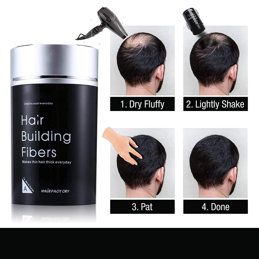 Dexe Hair Building Fibers Black 22g | For Men & Women - Image 4