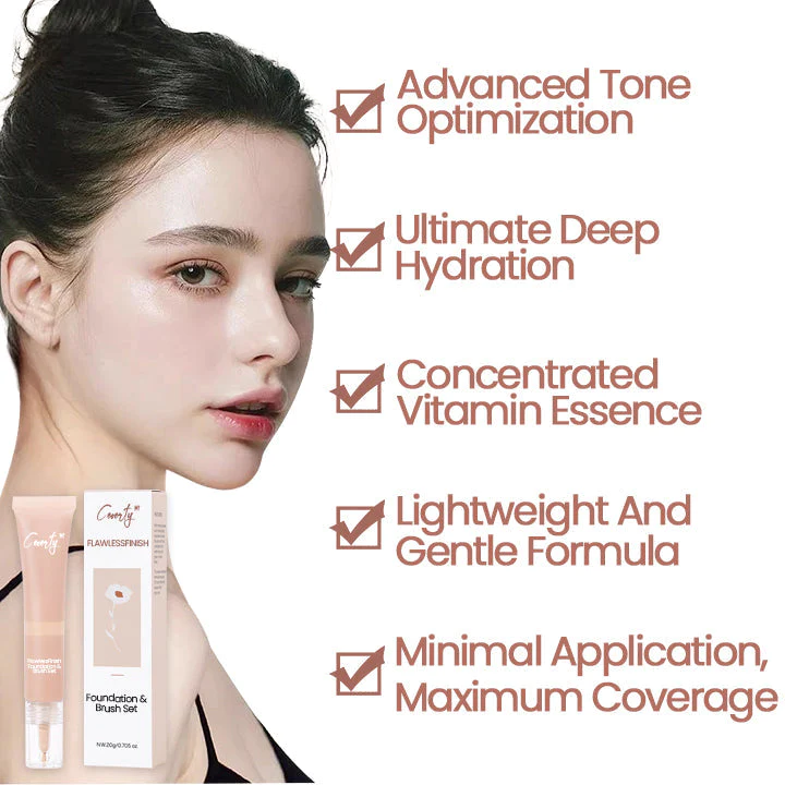 FlawlessFinish Foundation & Brush Set - Image 2