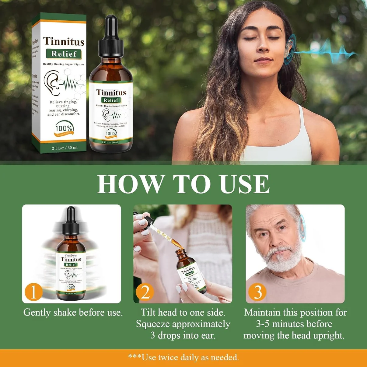 Tinnitus Relief Drops (کان کےتمام مسائل کےلیے) || ORGANIC - Image 5