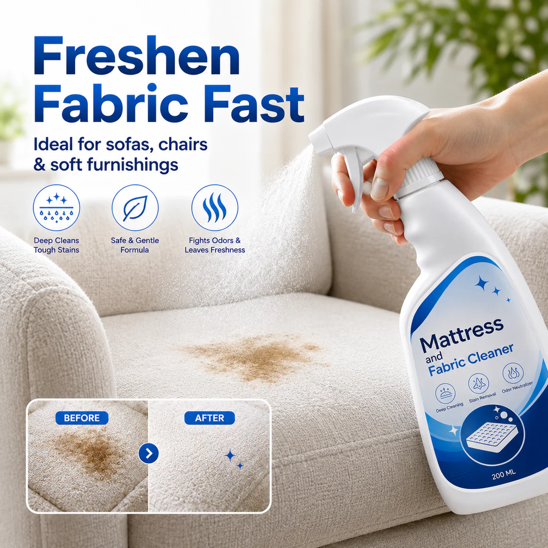 🌿 Mattress Cleaner Spray for Mattress, Sofa & Cushions ✨ - Image 2
